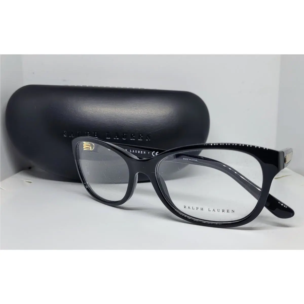 Ralph Lauren Eyeglasses Frames Case Model RL 6155 5001 Black/gold