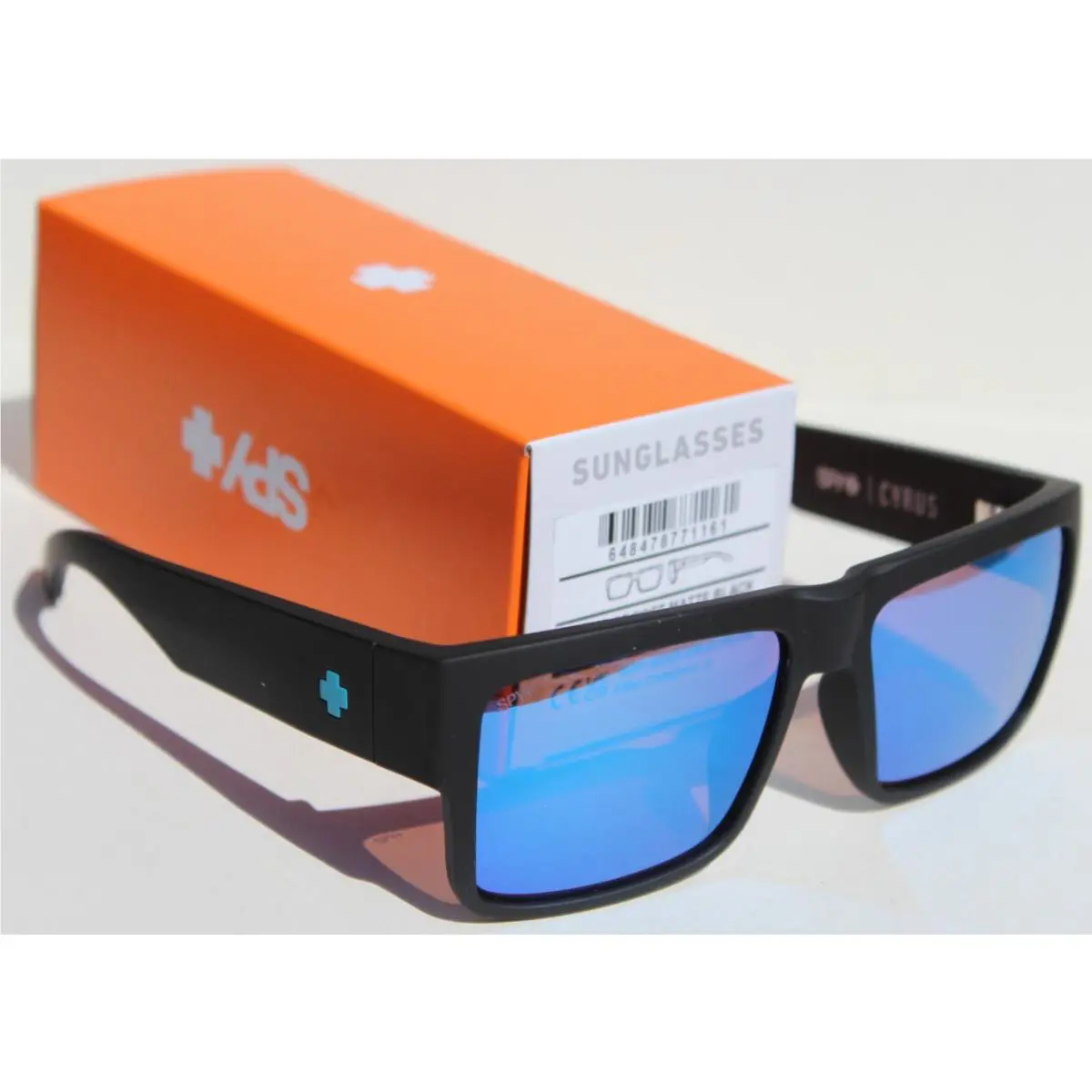 Spy Optics Cyrus Sunglasses AF Soft Matte Black/happy Bronze Blue Spectra