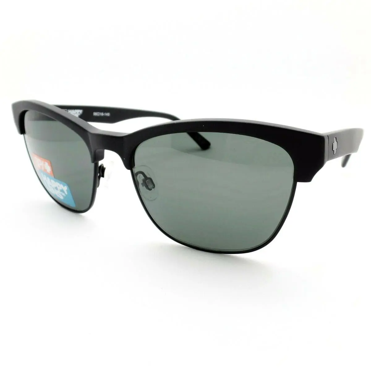 Spy Optics Loma Matte Black Happy Gray Green Sunglasses