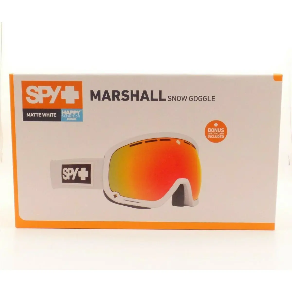 Spy + Optics Marshall Matte White Red Spectra Snow Goggle