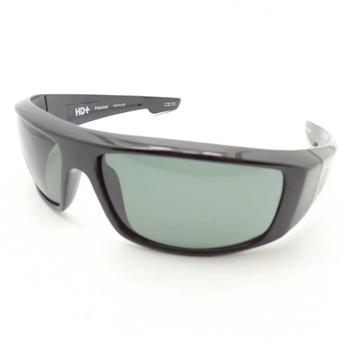 Spy Optics Logan Shiny Black Grey Green Polarized Sunglasses - Frame: Shiny Black, Lens: Happy Grey Green