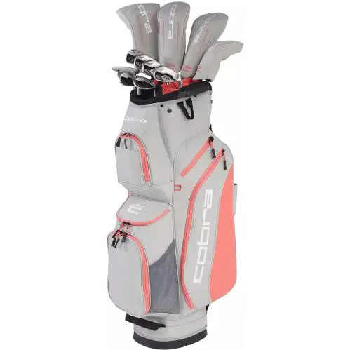 Cobra Women`s 2025 XL 16-Piece Golf Set RH Ladies Flex Graphite Grey/lava Bloom - Grey