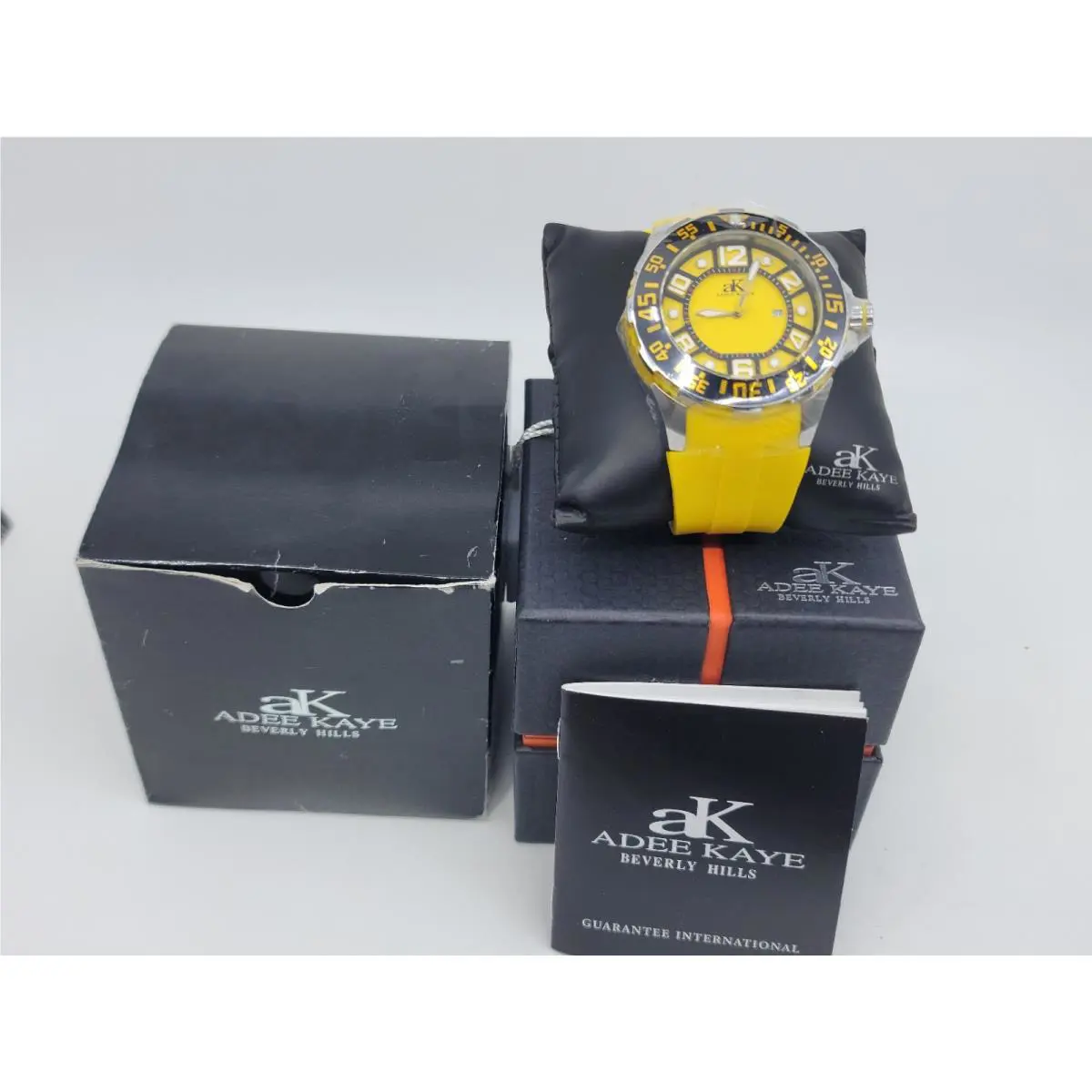 aK Adee Kaye Men`s Rubber SS Oversized AK7117RB Beverly Hills Box Papers