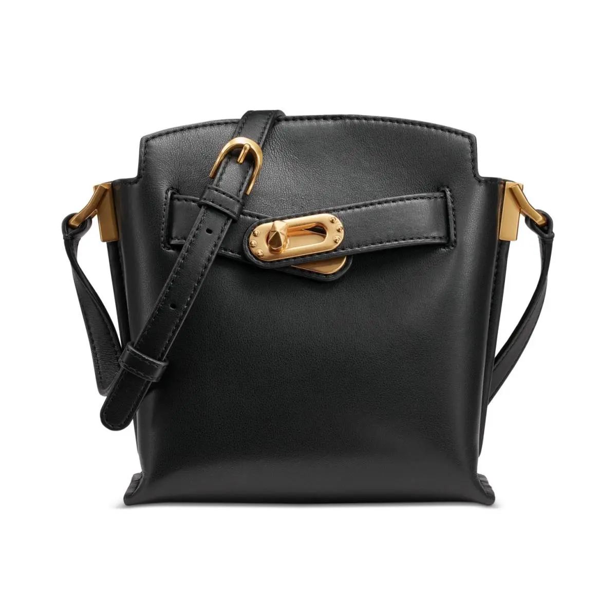 Donna Karan New York Bridgehampton Turnlock Crossbody Black Gold
