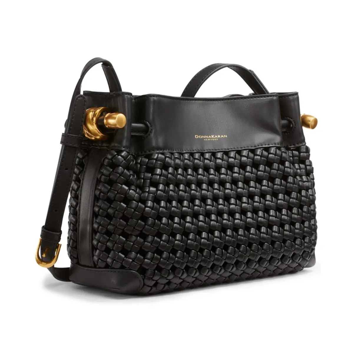 Dkny Donna Karan New York Cashmere Woven Donna Karan York Cashmere Woven Crossbody Bag Black Gold
