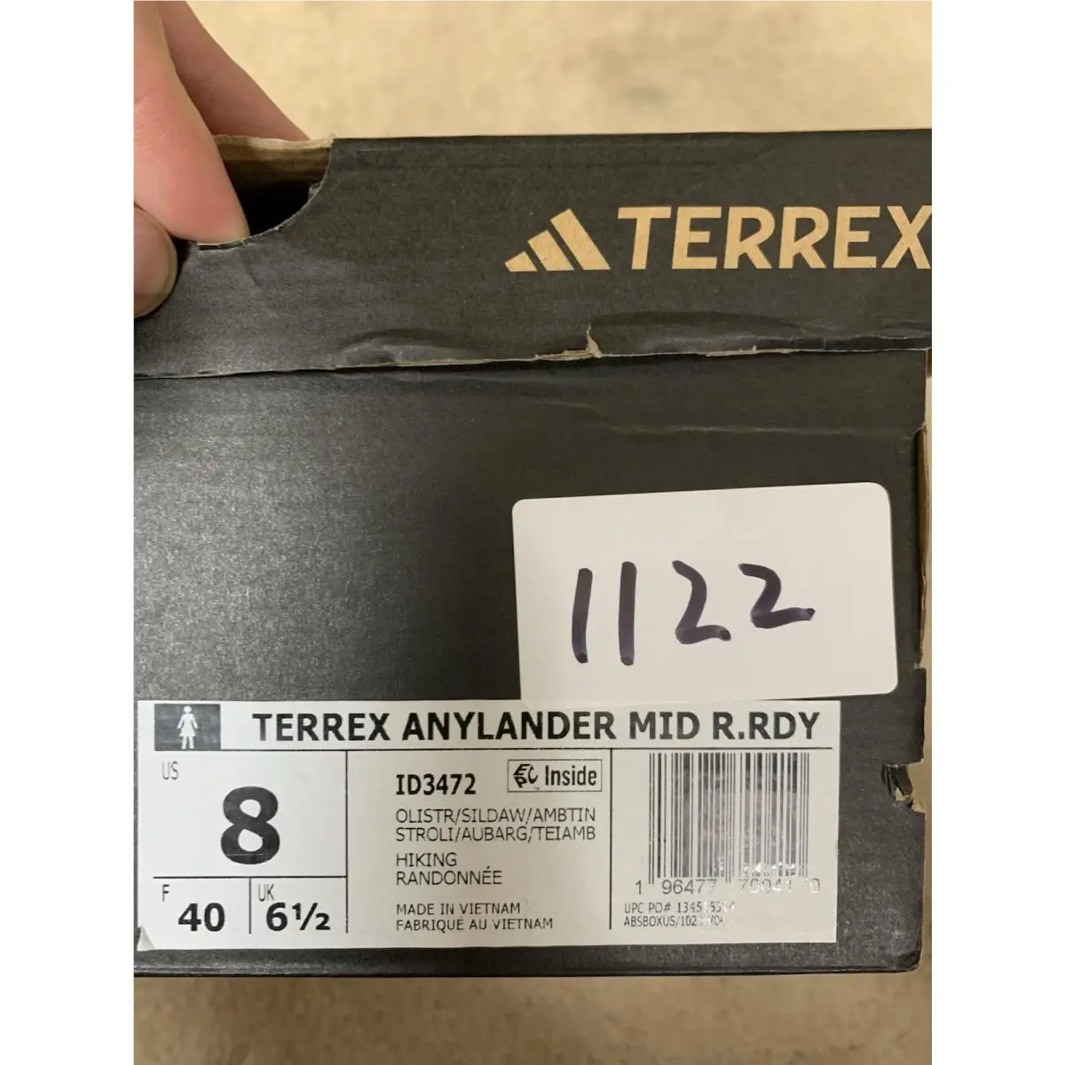 Adidas shoes - terrex anylander - terrex anylander - ID3472 - Magic Grey/Dash Grey/Acid Red (UPC: 196477702148) 9