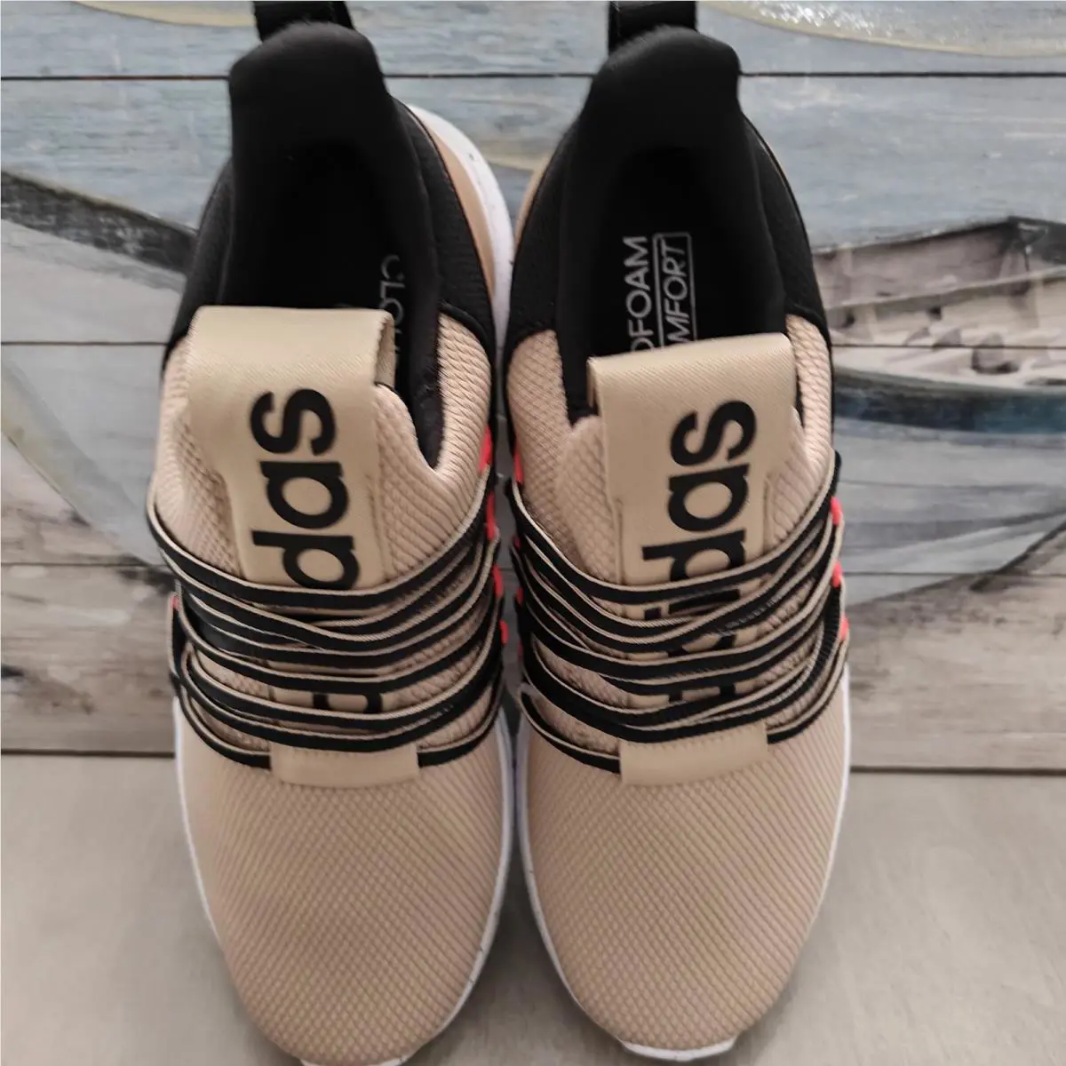 Adidas shoes - adidas Lite Racer - Lite Racer - JR3147 - Tan/Black/Red 6