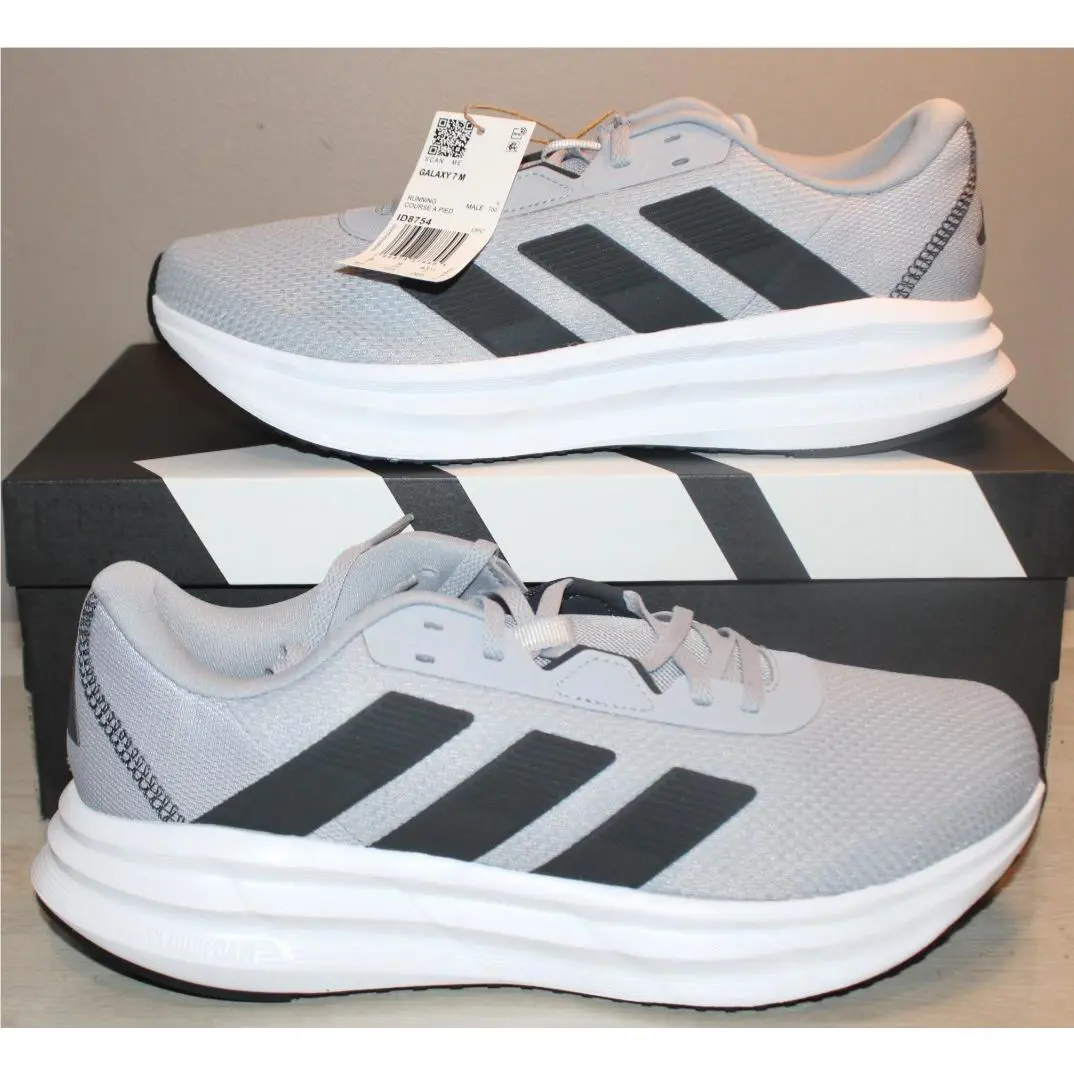 Adidas Galaxy 7 Halo Silver/carbon/black Running Shoes Men`s SZ 9.5
