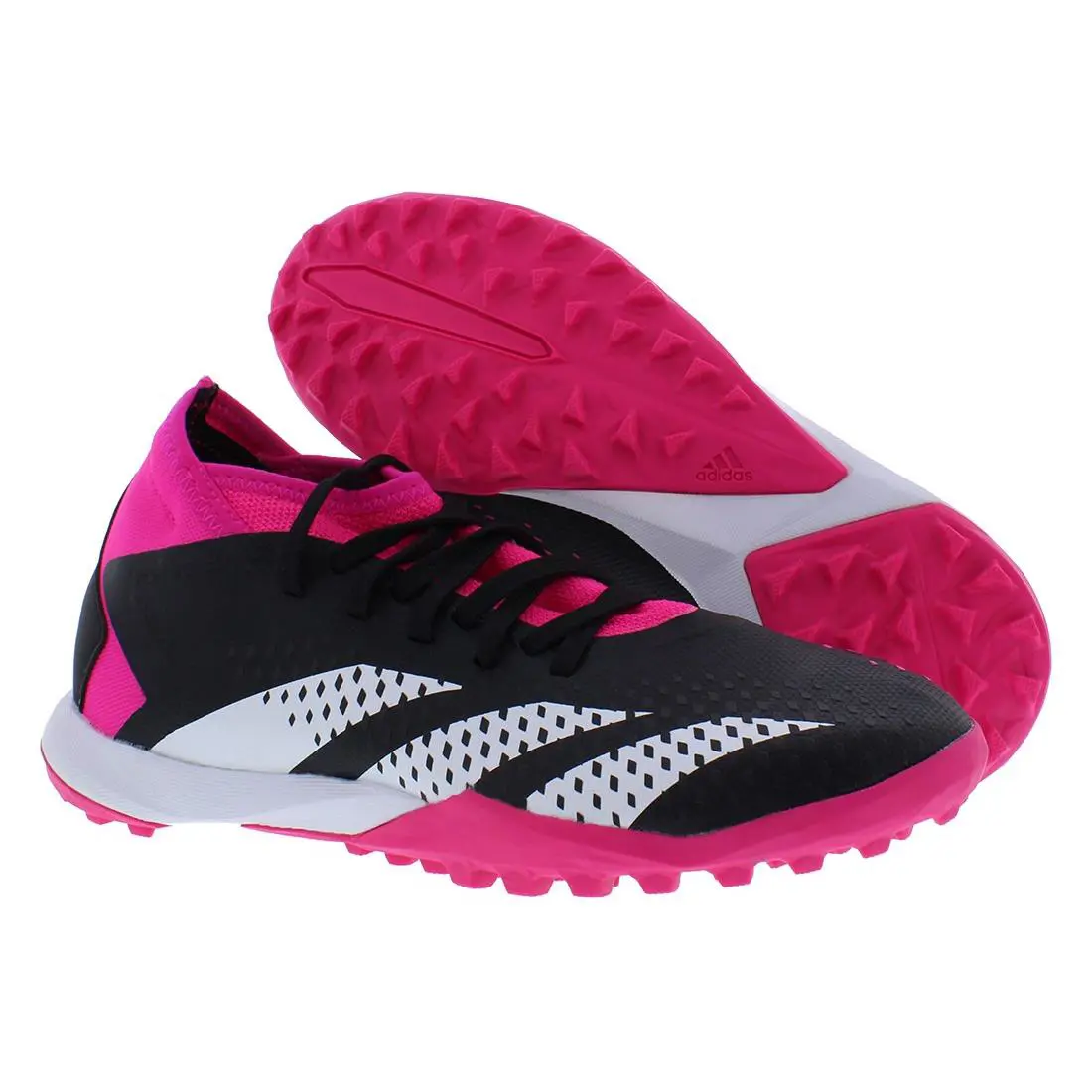 Adidas Predator Accuracy.3 Turf Unisex Shoes Size 11.5 Color: Core - Core Black/Footwear White/Team Shock Pink, Main: Black