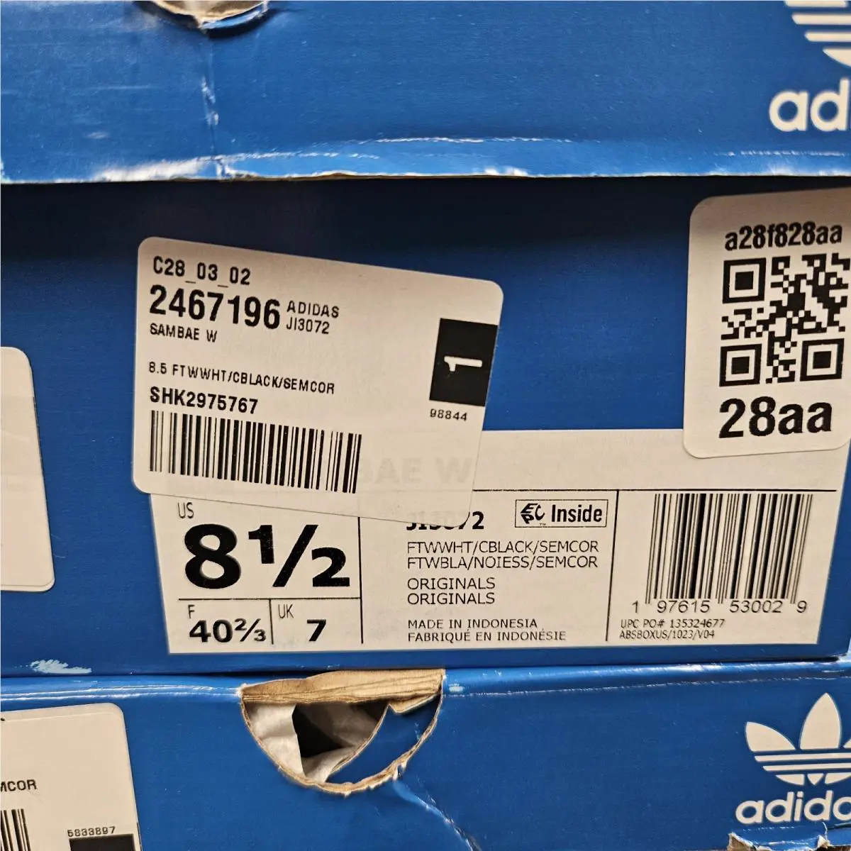 Adidas shoes - Adidas Sambae - Sambae - JI3072 - White / Black / Coral (UPC: 197615530029) 4