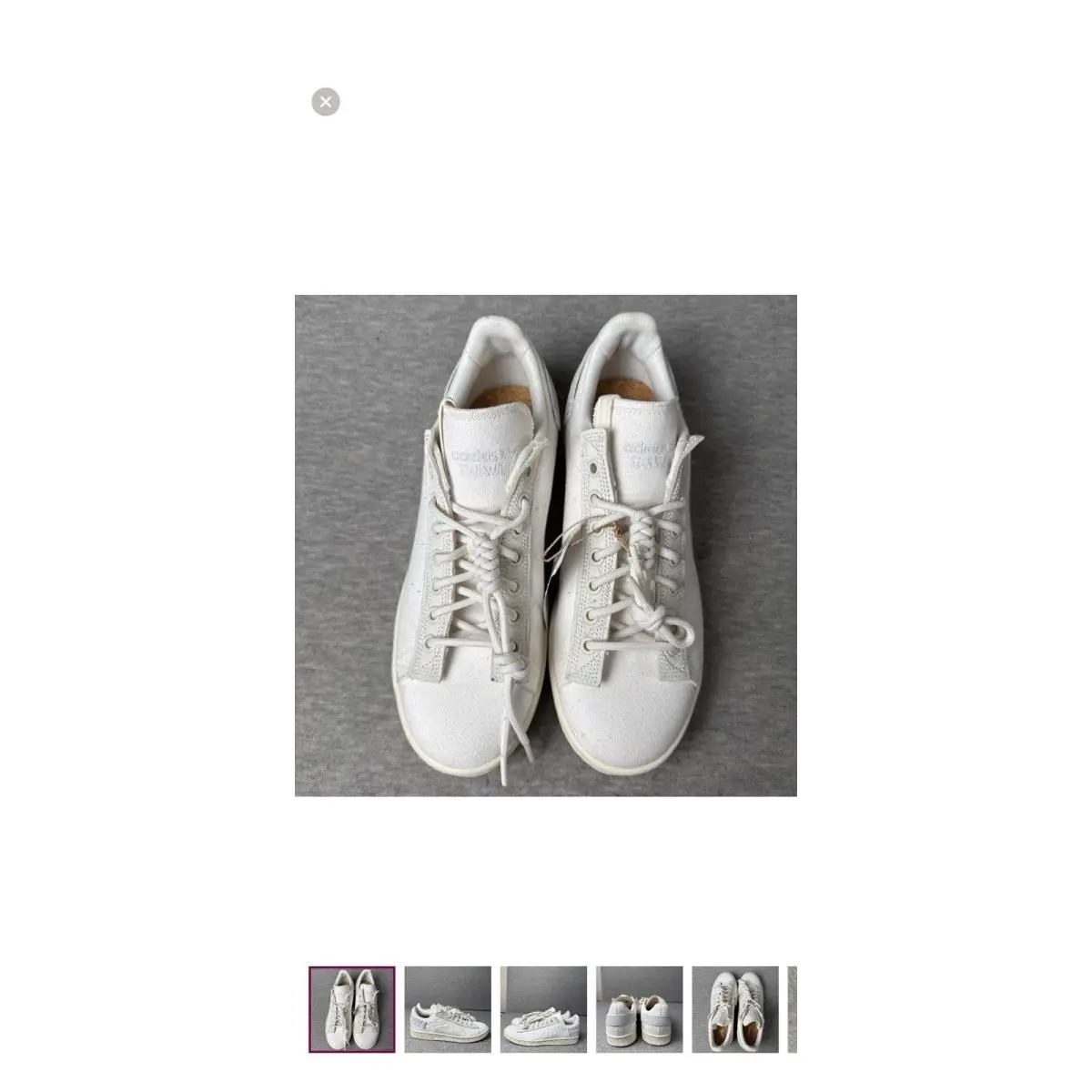 Adidas Originals Men`s Chalk White Stan Smith Parley Shoes HP2205 Size 6