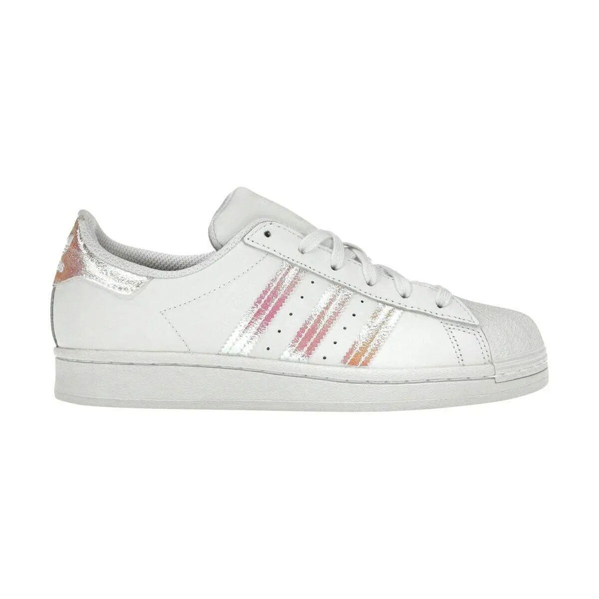 Adidas Superstar J Youth `iridescent` White/white-white FV3139-100 Size 6.5