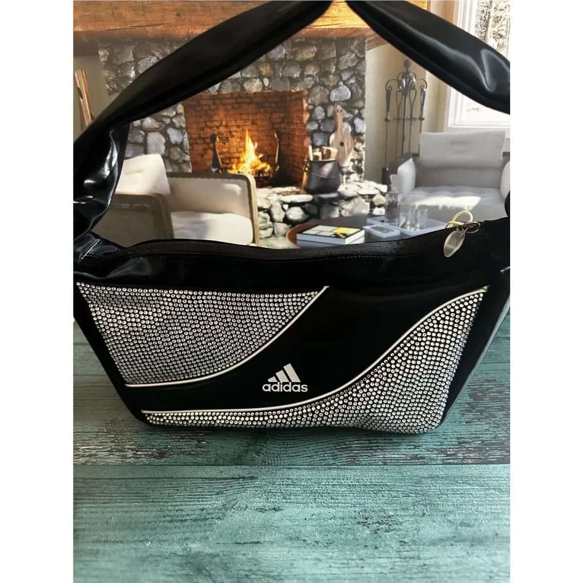 Adidas Adilenium Season 4 Rhinestone Shoulder Bag Black KF0903
