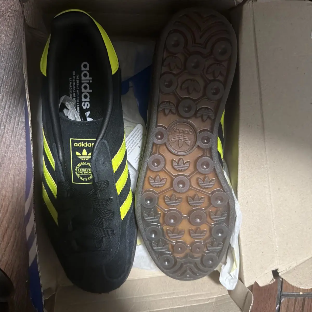 Adidas shoes - adidas Gazelle - Gazelle - JR3841 - Black/Yellow/Gum Bottom 1