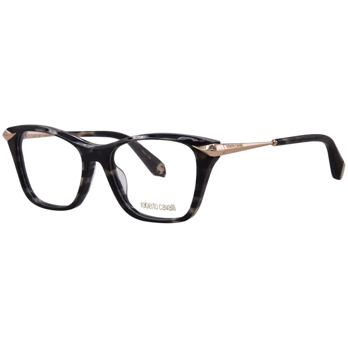 VRC144M 03AM Eyeglasses Frame Women`s Grey Havana Full Rim 53mm by Roberto Cavalli