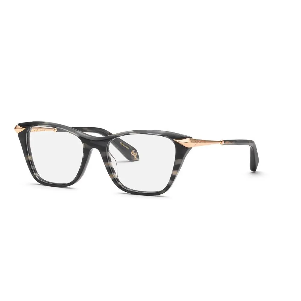 Roberto Cavalli VRC144M Eyeglasses Eye Glasses 03AM Striped Grey Havana Authenti