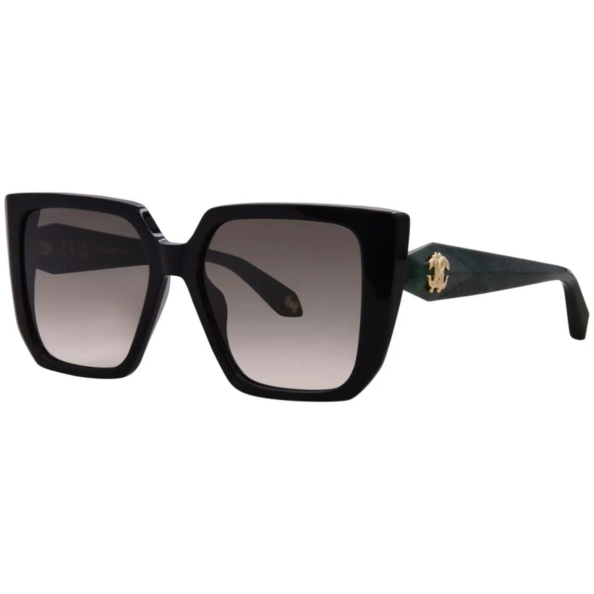 SRC170M 700Y Sunglasses Women`s Black/green Gradient Square 56mm by Roberto Cavalli