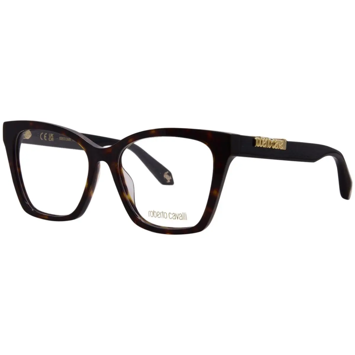 Roberto Cavalli VRC159M 0743 Eyeglasses Frame Women`s Brown/yellow Full Rim 53mm