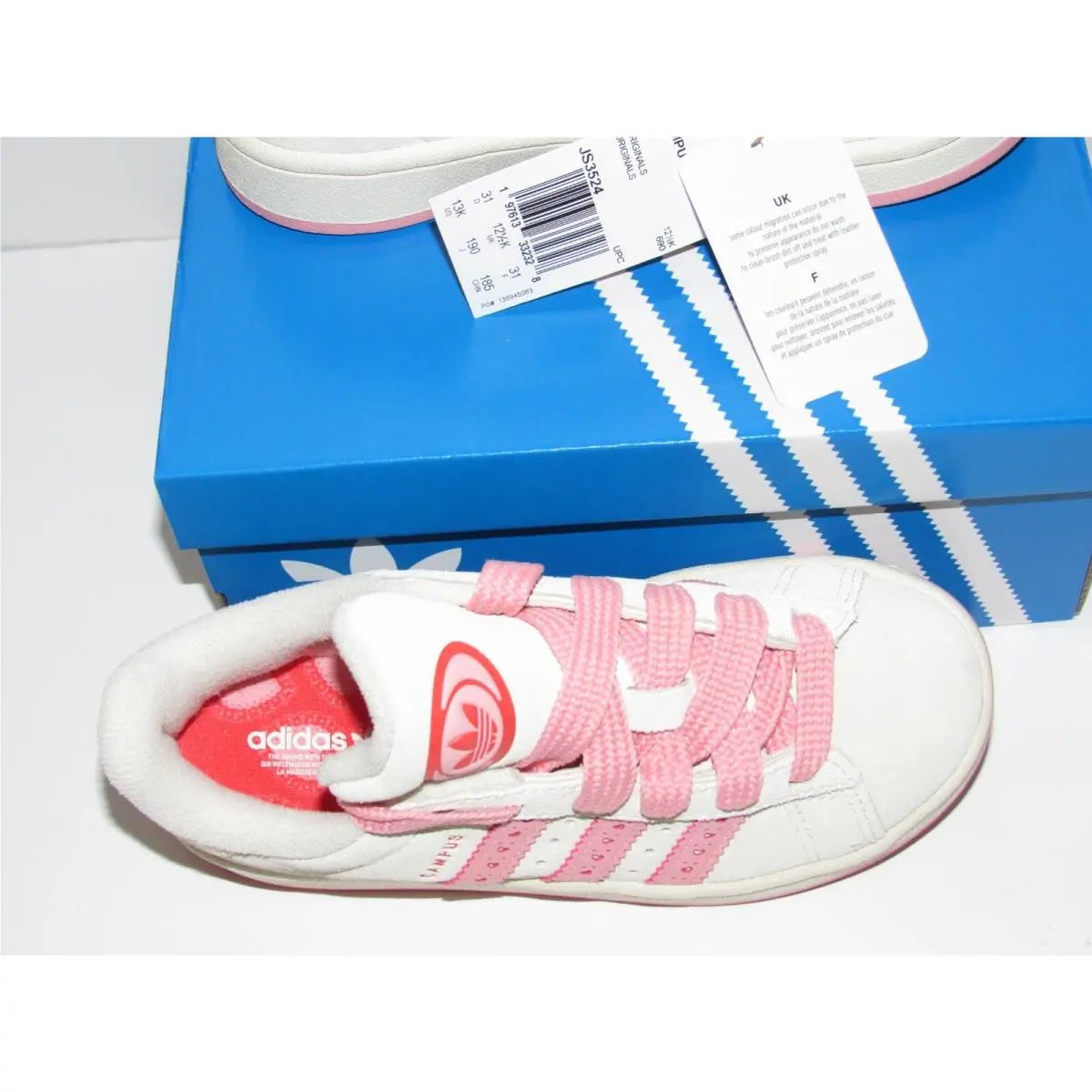 Adidas shoes - adidas Campus - Campus - White/Pink (UPC: 197613332328) 10