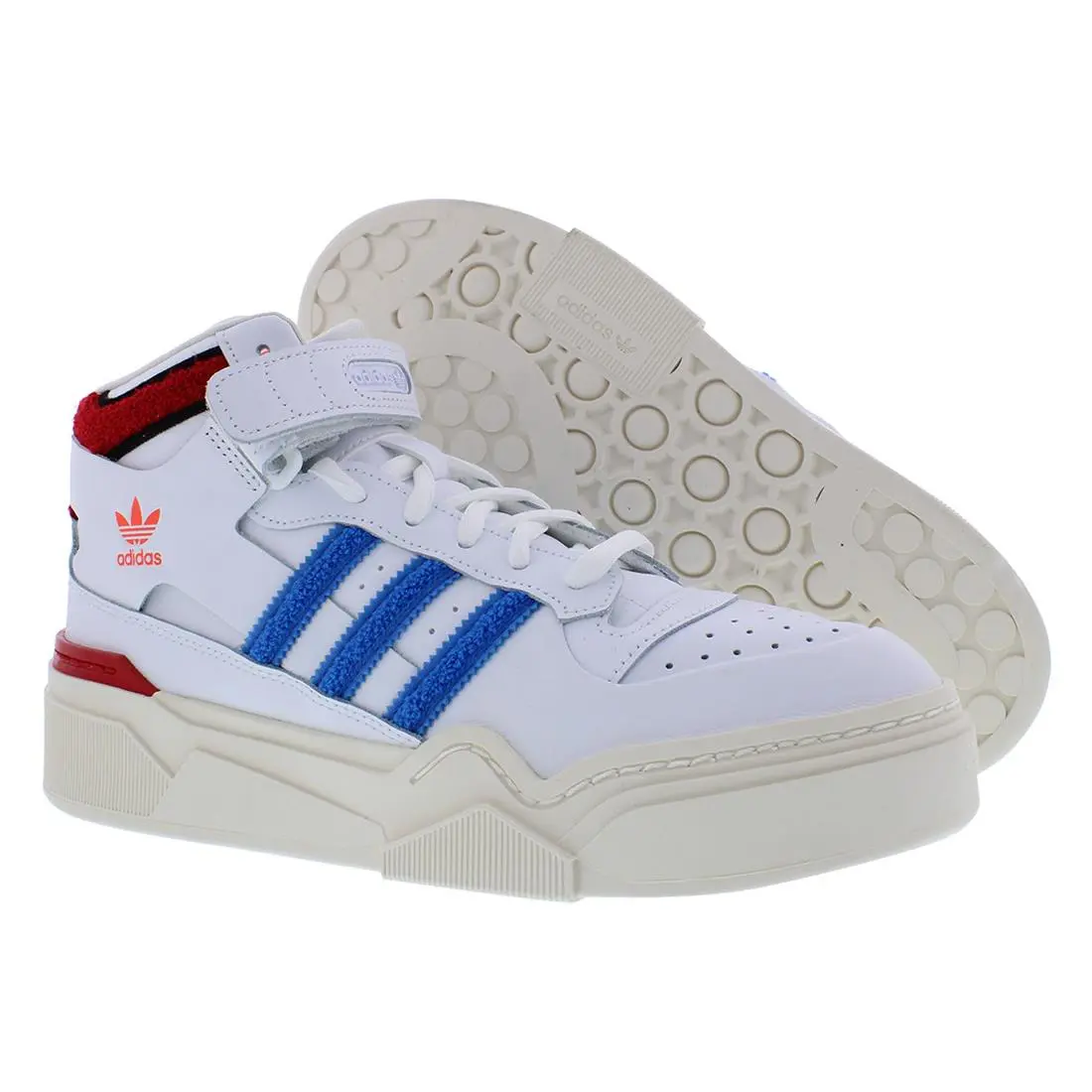 Adidas Forum Bonega 2B Womens Shoes Size 10 Color: Footwear White/bright - Footwear White/Bright Royal/Better Scarlet, Main: White