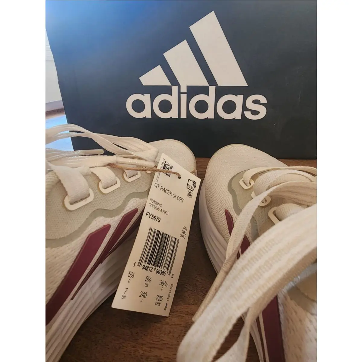 Adidas shoes - adidas Racer - Racer - FY5679 - Chalk White/Cherry Metallic/Silver Metallic (UPC: 194813903846) 7
