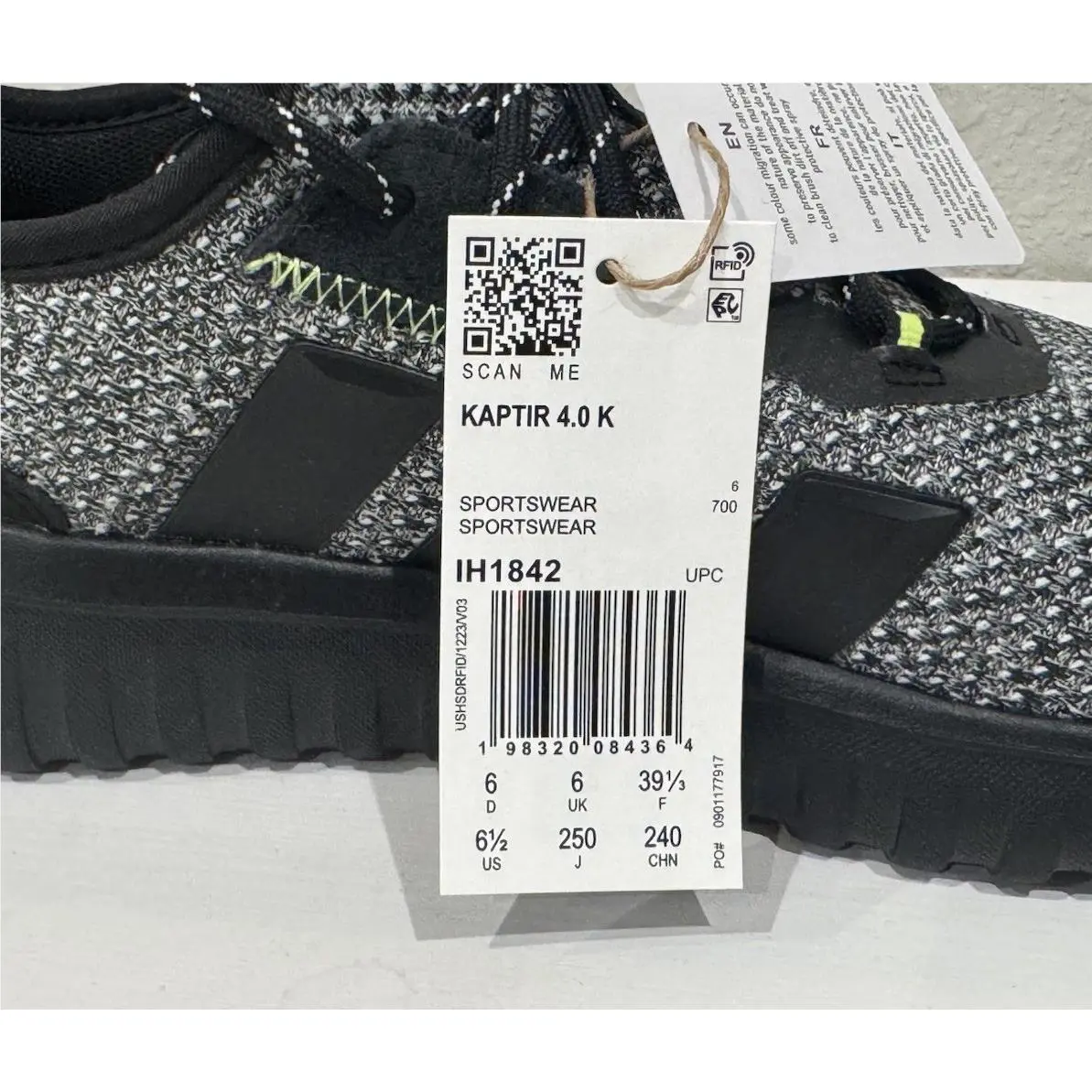 Adidas shoes - adidas Kaptir - Kaptir - IH1842 - Core Black / Core Black/ Lucid Lemon 5