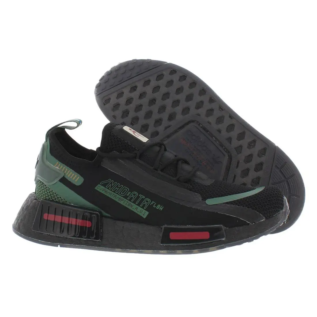 Adidas Originals Nmd_R1 Spectoo Mens Shoes Size 4 Color: Core Black/green - Core Black/Green Oxide/Bliss, Main: Black