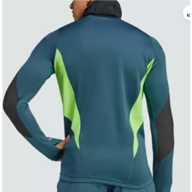 Adidas clothing - 2023 Men Tiro 23 C Winter-rized Gimo Athletic Training Jersey - IL3207 - Arctic night, Semi-Lucid Lime (UPC: 196468392532) 0