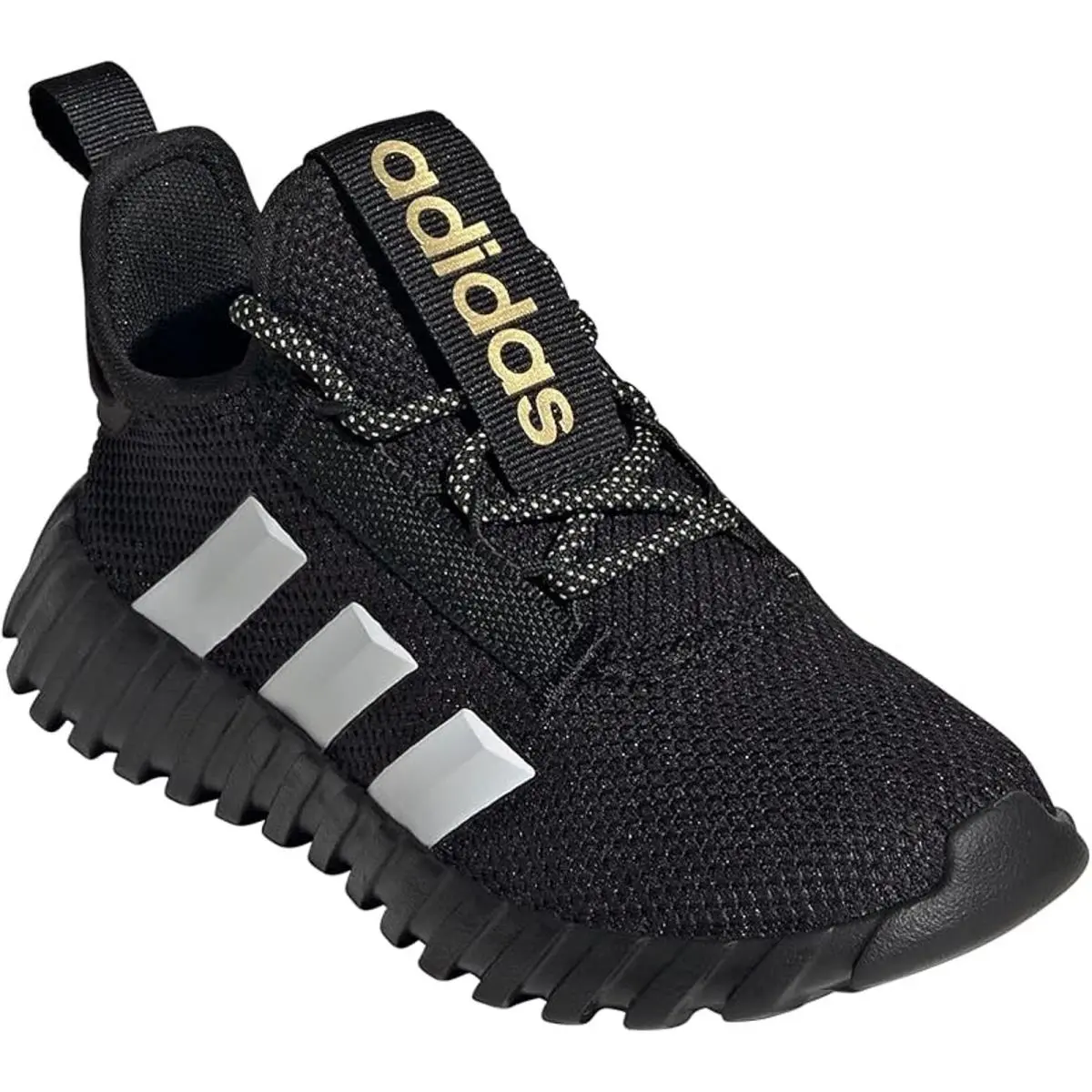 Adidas Unisex Kaptir Flow Sneaker Black/gold Metallic/white 5.5 Big Kid