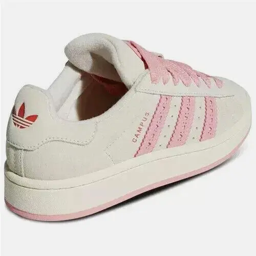 Campus 00s Leather Sneakers Kids Size 13K White/pink 3-Stripes JS3524 by Adidas