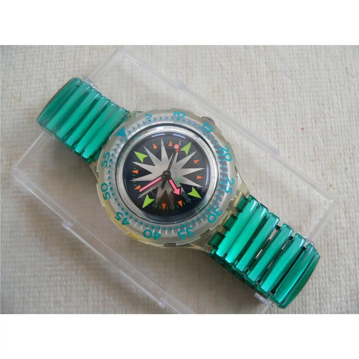 1993 Scuba 200  Watch Mint Drops SDK108 by Swatch