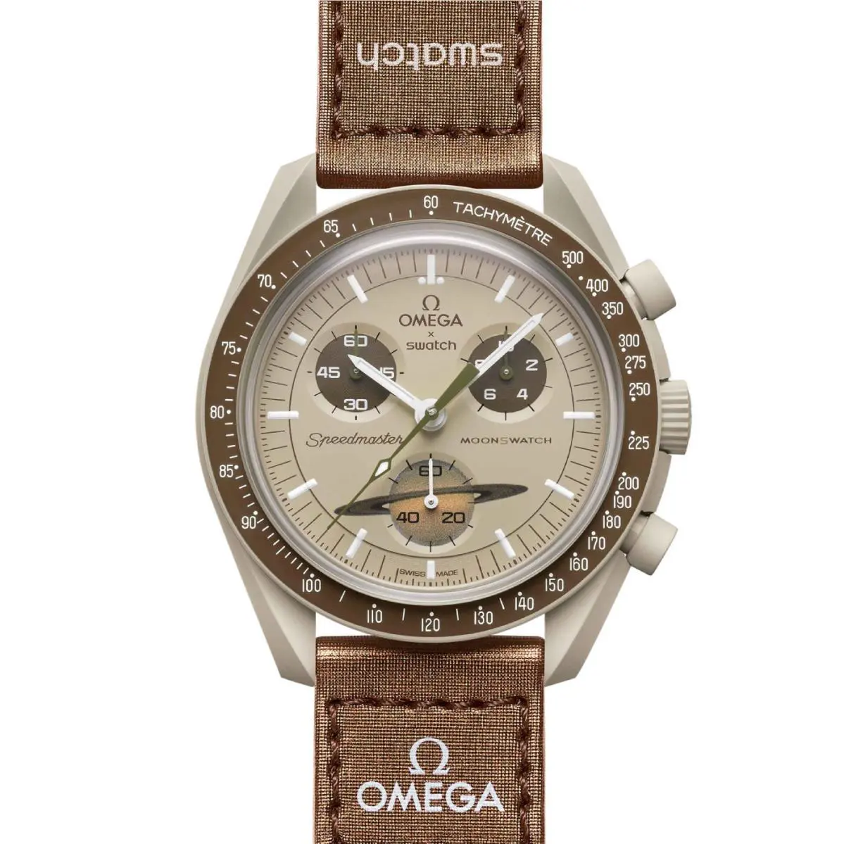Swatch Omega Mission to Saturn Men`s Chronograph Watch