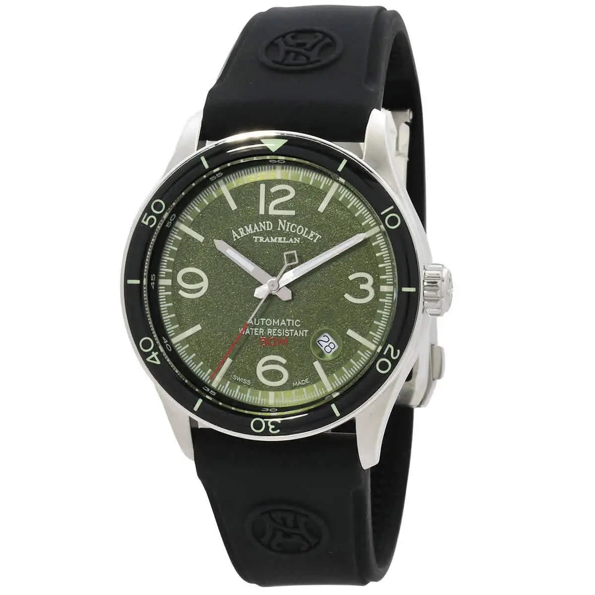 Armand Nicolet M2H Automatic Green Dial Men`s Watch A740HNA-VR-GG2710N