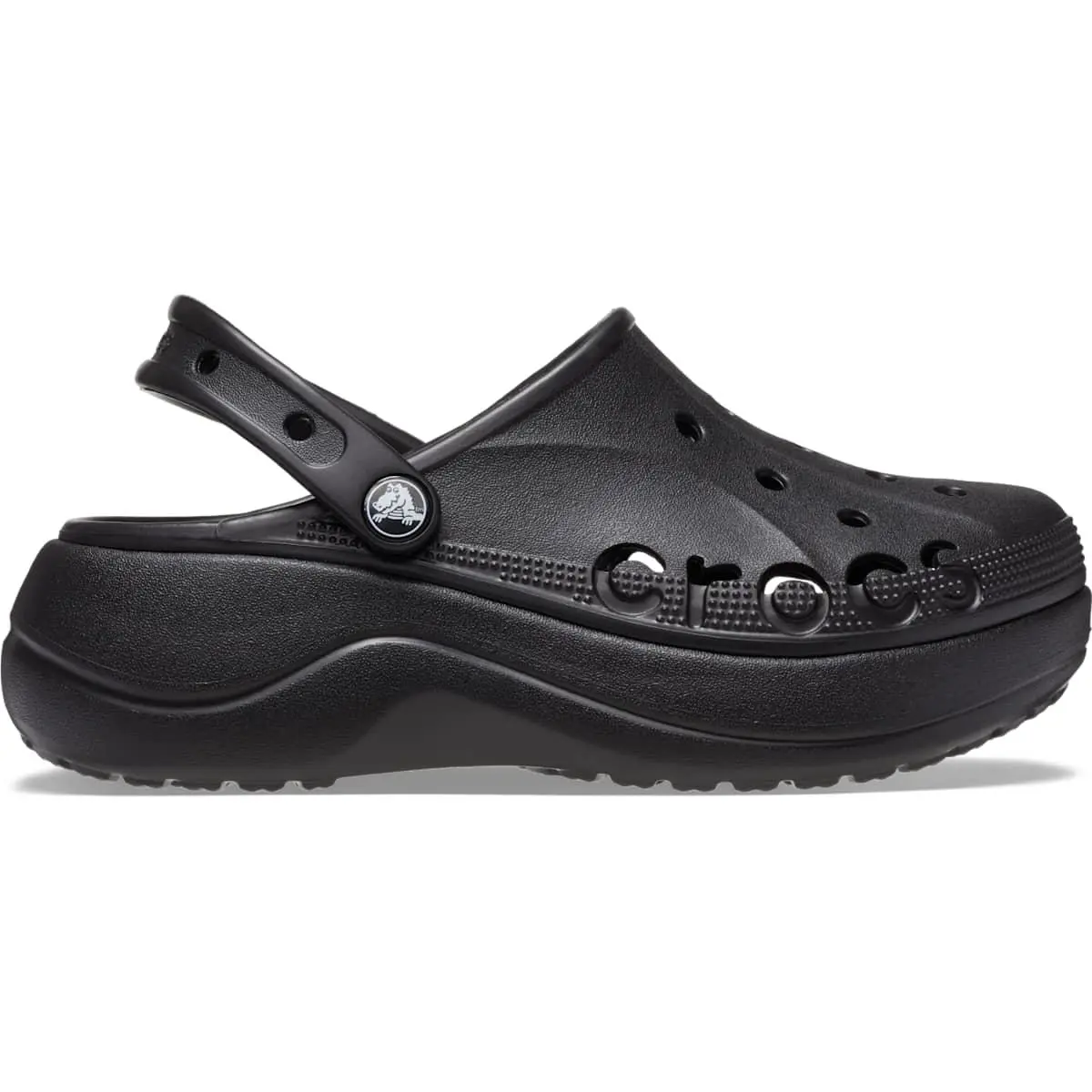 Crocs Women`s Baya Clogs Platform Shoes - Black - Black