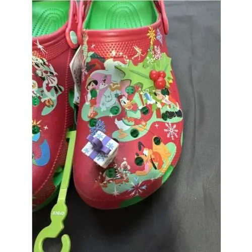 Crocs shoes - Disney Christmas Crocs - Disney Christmas - 209353-3E8 - Red and Green with Presents (UPC: 0196265511211) 1