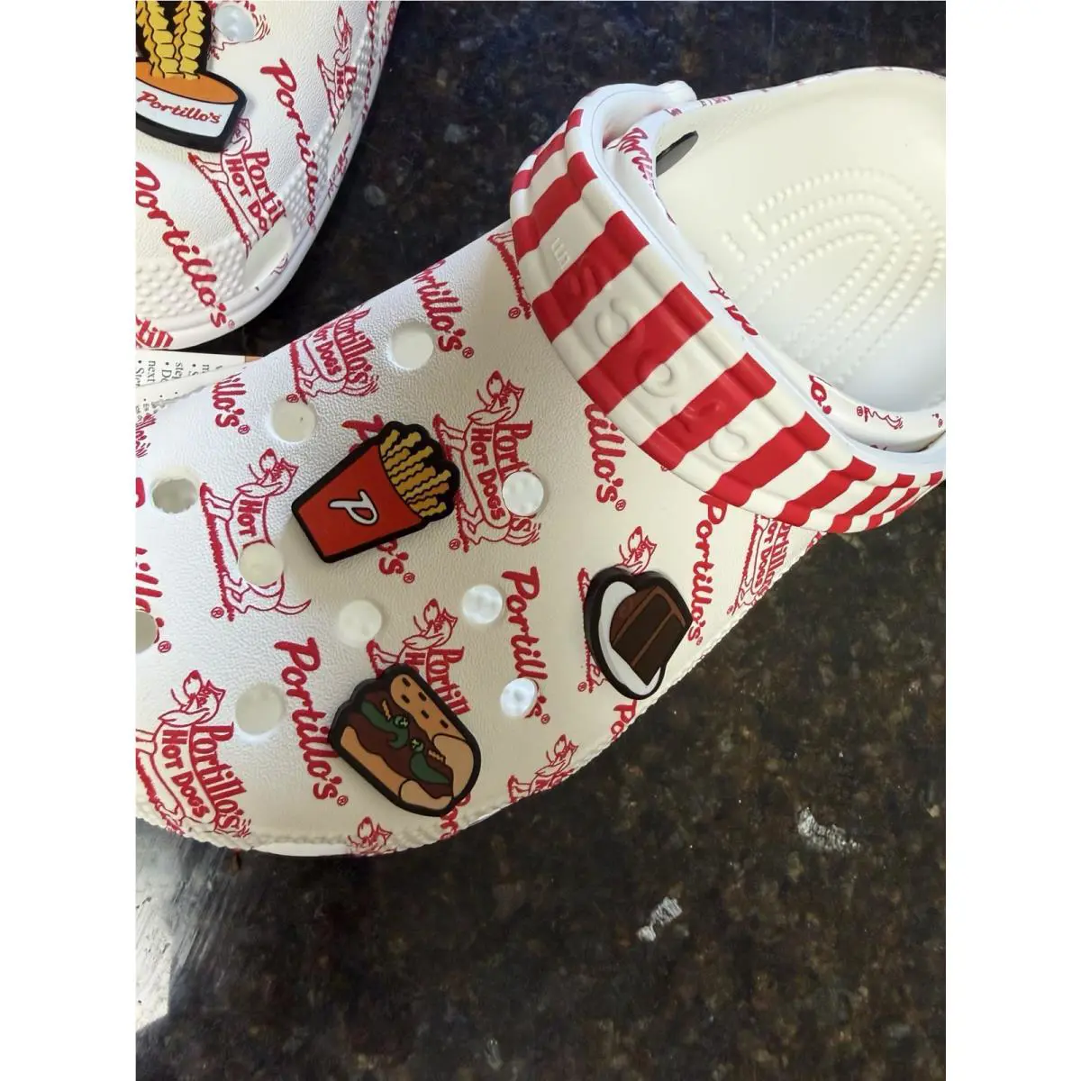 Crocs shoes - Portillo`s Hot Dogs - Hot Dogs - White, Red 2