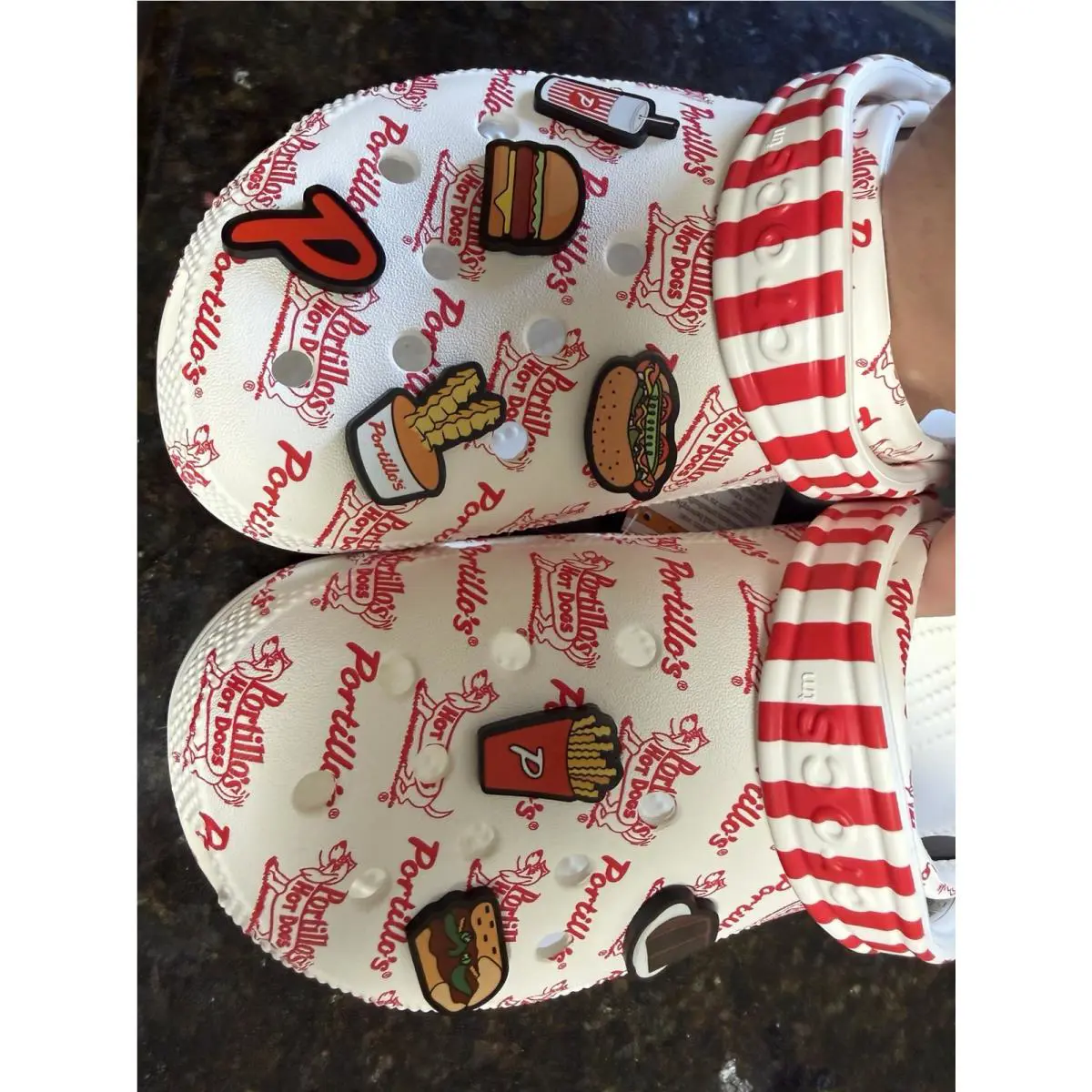 Crocs shoes - Portillo`s Hot Dogs - Hot Dogs - White, Red 7