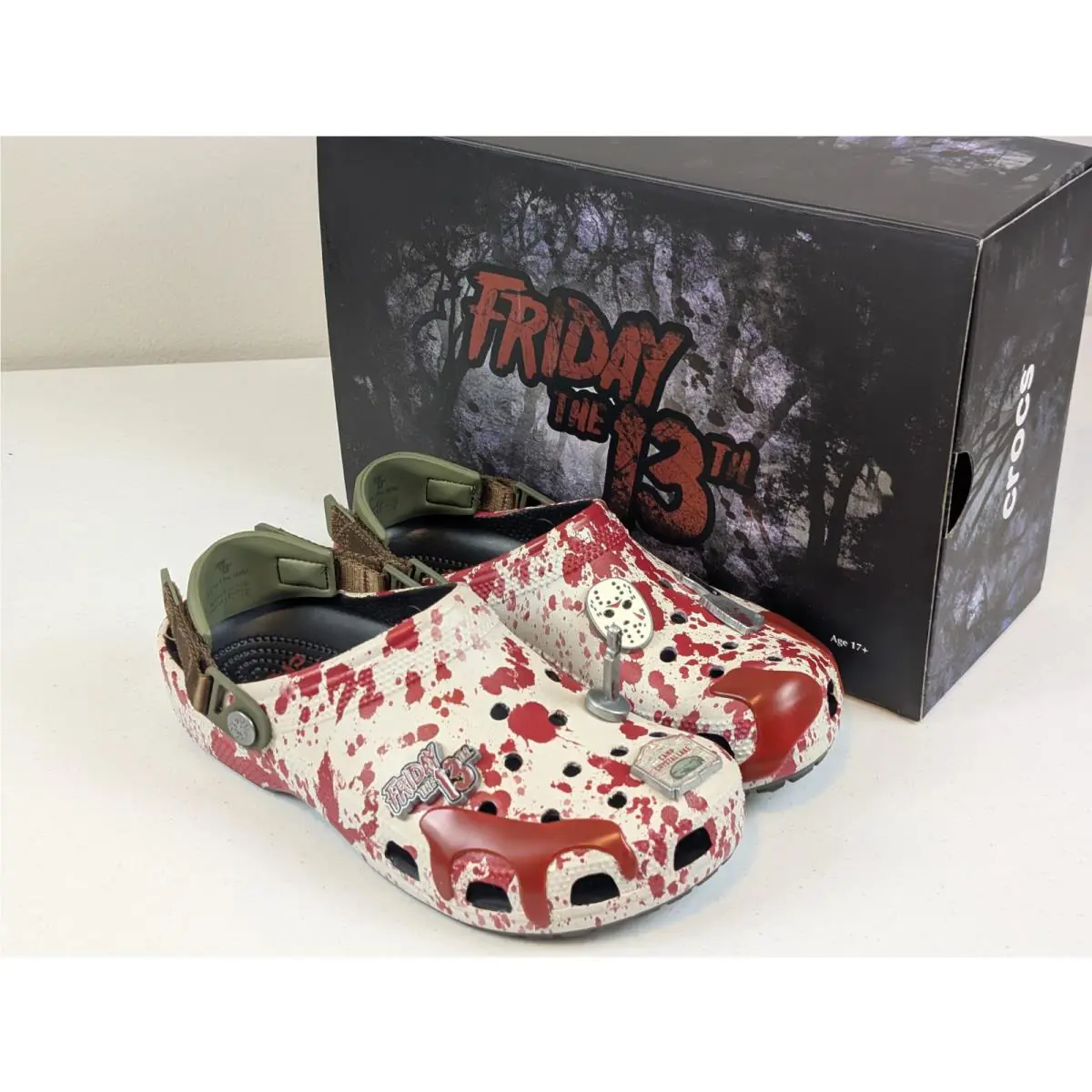 Crocs Classic Clogs Friday The 13th Jason Vorhees Men`s 8 Women`s 10