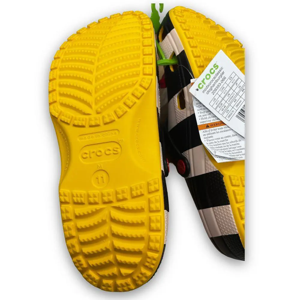 Crocs shoes - crocs hamburglar - hamburglar - Black, White (UPC: 196265512386) 7