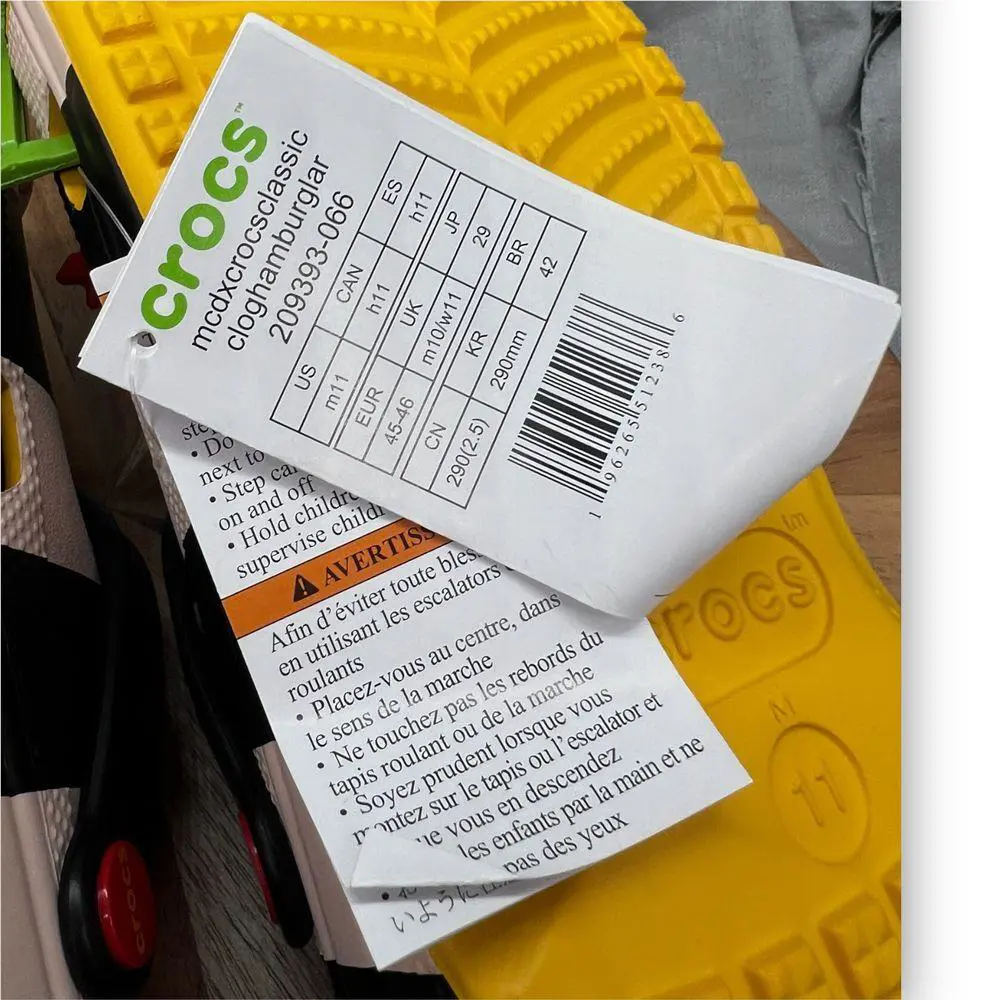 Crocs shoes - crocs hamburglar - hamburglar - Black, White (UPC: 196265512386) 6
