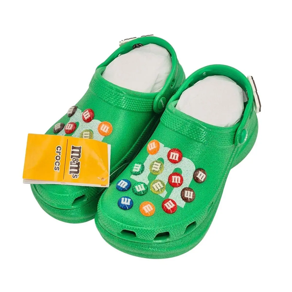 Crocs M Ms Classic Bae Clogs Women`s Size 6 Shoes Green Glitter 212260-997