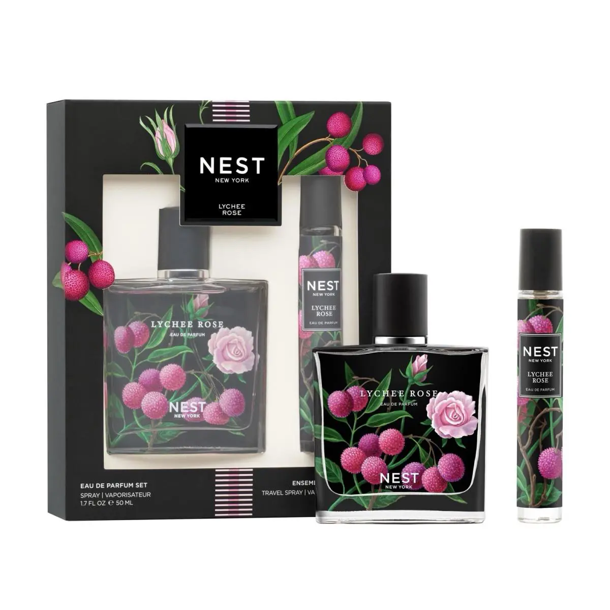 Nest York Lychee Rose Eau de Parfum Spray Duo Set 1.7oz + .27oz