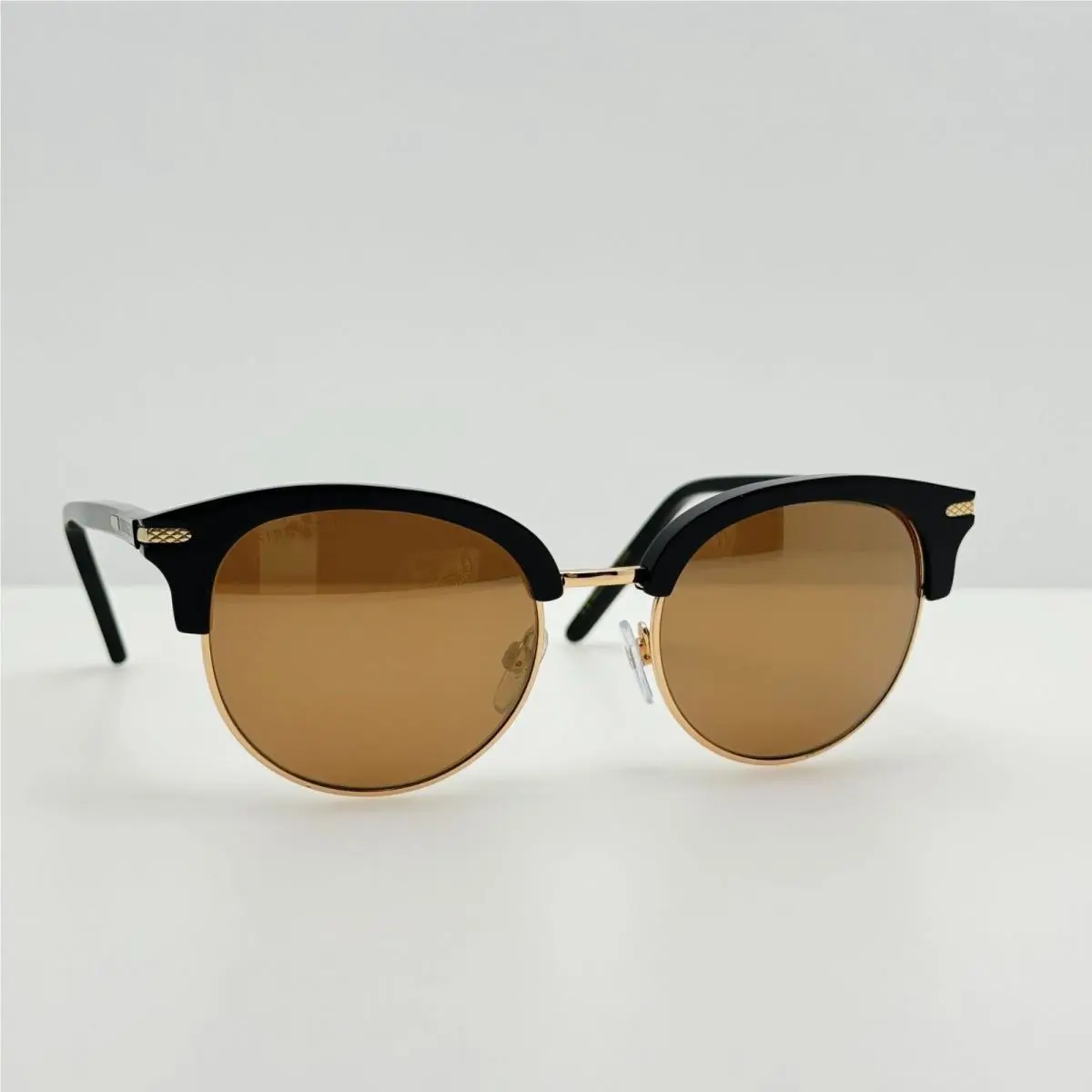 Sunglasses 8939-S Aurora 50-20-135 Polarized Shiny Black Gold Italy by Serengeti