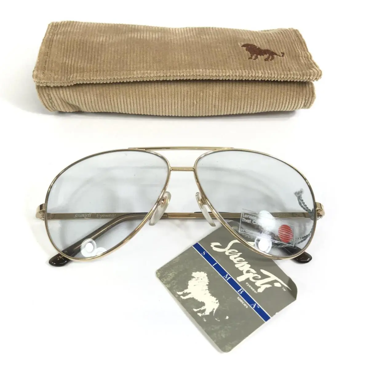Vintage  Sunglasses 3038M Mens Gold Aviators with Gray Photochromic by Serengeti