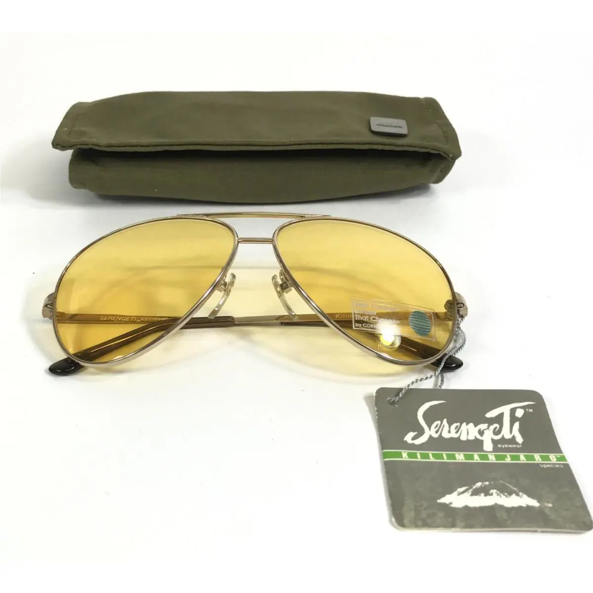 Vintage  Sunglasses 5123M Kilimanjaro Aviator Yellow Photochromic 58 mm by Serengeti