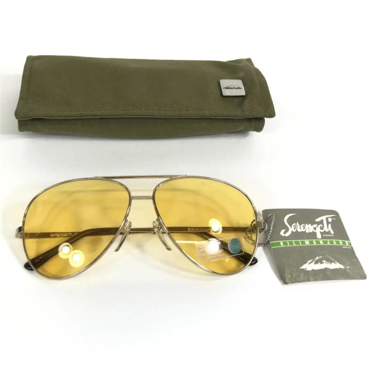 Vintage  Sunglasses 5123S Mens Gold Aviator Photochromic Kilimanjaro by Serengeti