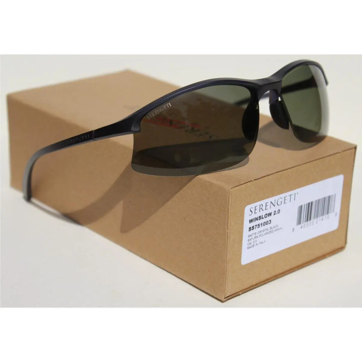 Winslow 2.0 Polarized Sunglasses Black/saturn 555nm SS751003 Italy by Serengeti