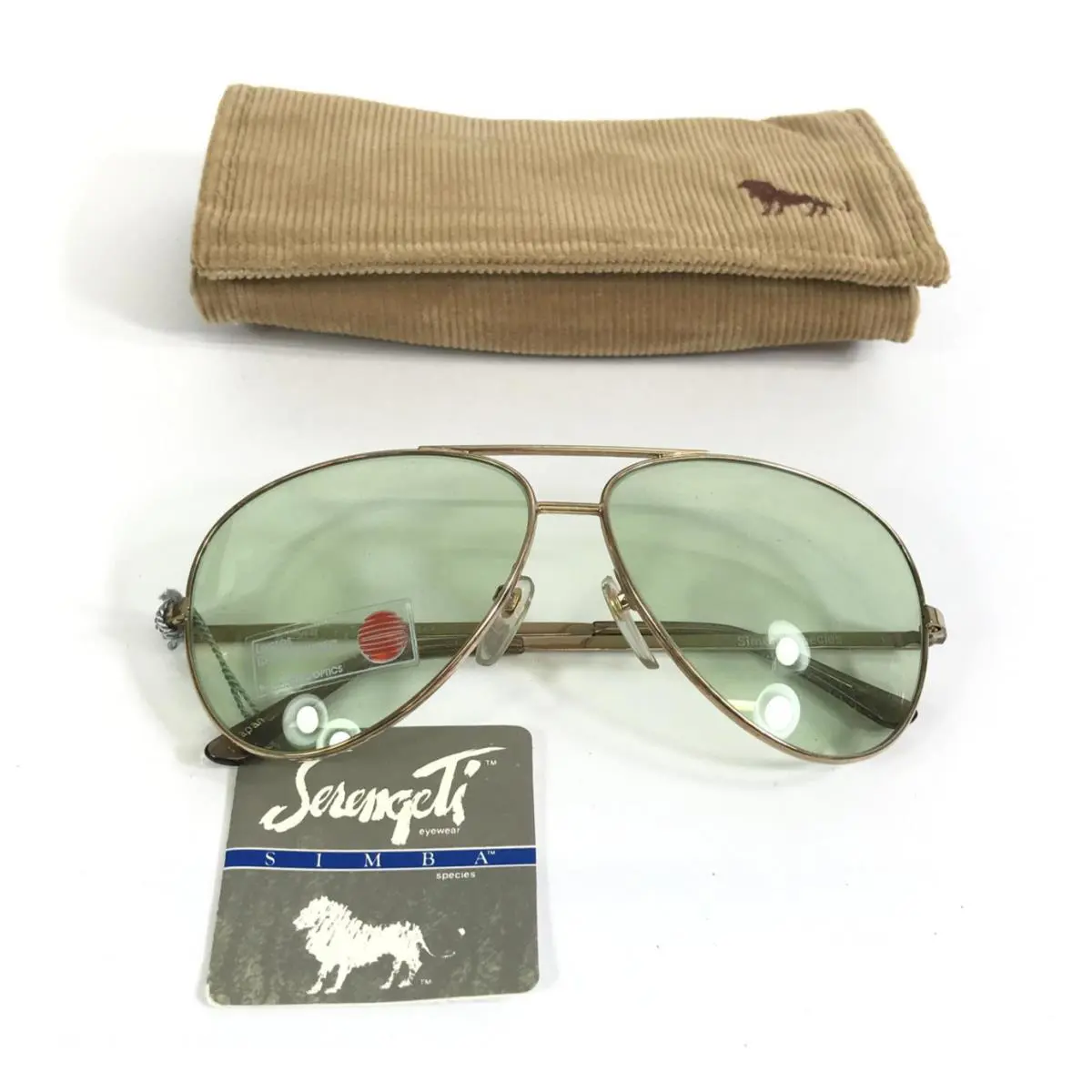 Vintage  Sunglasses 6055M Mens Gold Green Aviator Simba Photochromic by Serengeti