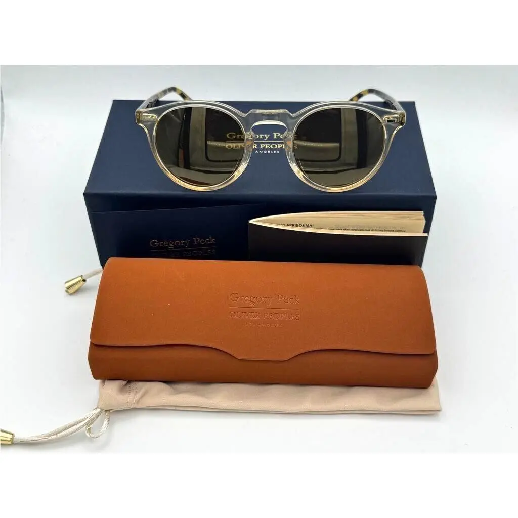 Gregory Peck Sun OV5217S 1485W4 Buff / Dark Tortoise Brown by Oliver Peoples