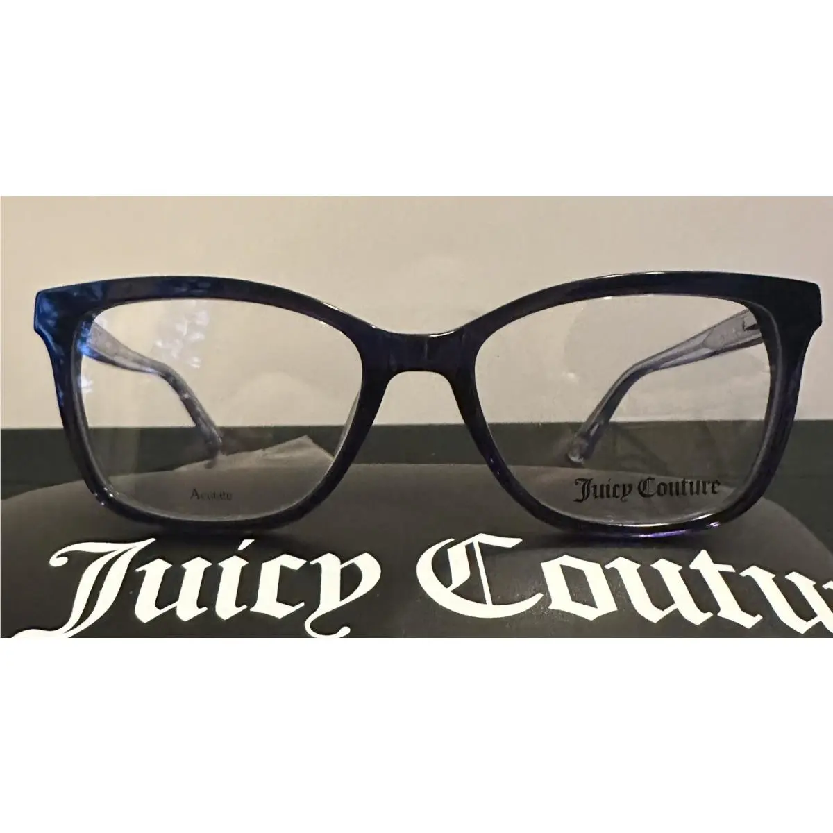 Juicy Couture Eyeglasses Frame Case Model JU 202 QM4 In Crystal Blue